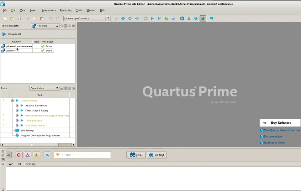 Compilando a nova revisão do projeto.